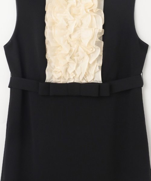 シアーラッフルロングドレス 