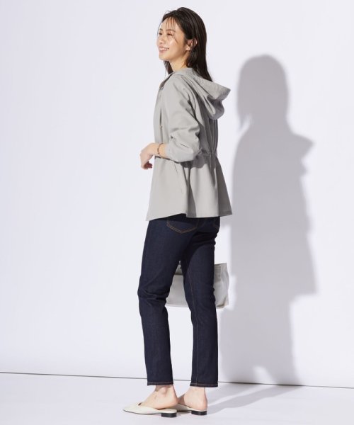 【洗える】80/1スパンタイプライター フーデッド アウター 