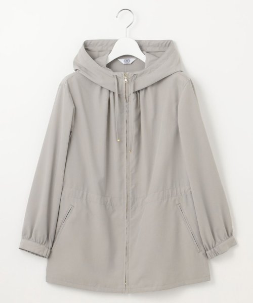 【洗える】80/1スパンタイプライター フーデッド アウター 