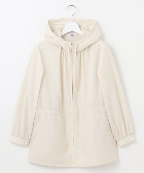 【洗える】80/1スパンタイプライター フーデッド アウター 