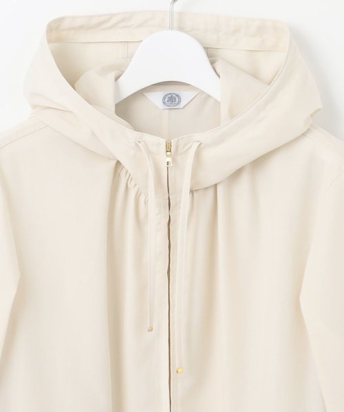 【洗える】80/1スパンタイプライター フーデッド アウター 