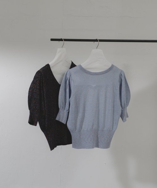 PAL OUTLET(パル　アウトレット)/【Pasterip】Glitter sheer knit Tee/img27