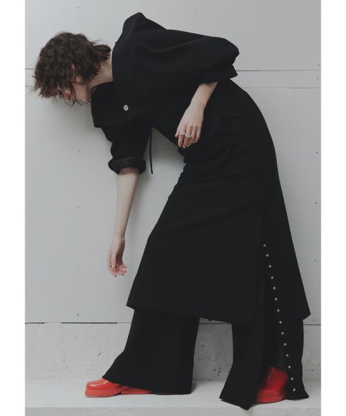 PAL OUTLET(パル　アウトレット)/【Pasterip】Jersey button slit pants/img11