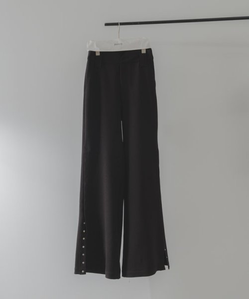 PAL OUTLET(パル　アウトレット)/【Pasterip】Jersey button slit pants/img17