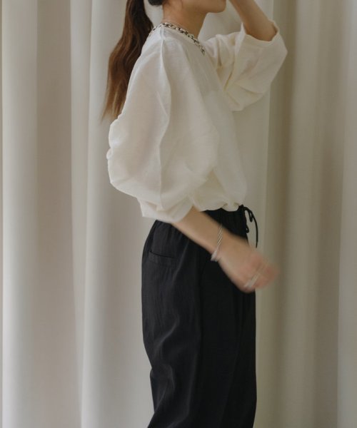 PAL OUTLET(パル　アウトレット)/【Pasterip】Satin back slit Tee/img09