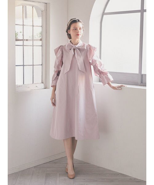 Maison de FLEUR Petite Robe(メゾンドフルール　プチローブ)/ラッフルボウタイワンピース/img17