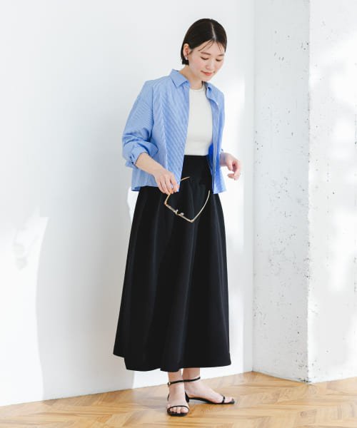 F by ROSSO　ウォッシャブルフレアスカート 人気・おすすめ｜使いやすい・旅行におすすめ 品質保証 全国発送 日本国内発送・最短翌日お届け