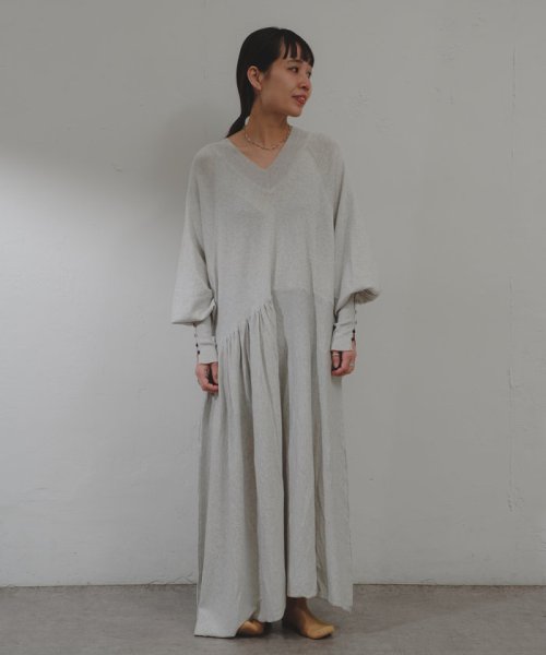 PAL OUTLET(パル　アウトレット)/【Pasterip】Asymmetry loose knit dress/img08