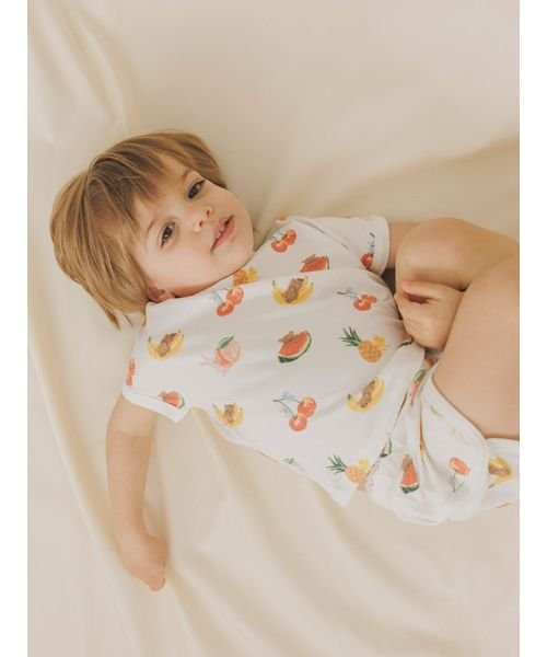 gelato pique Kids＆Baby(gelato pique Kids＆Baby)/【接触冷感】【BABY】フルーツアニマル柄Tシャツ/img01