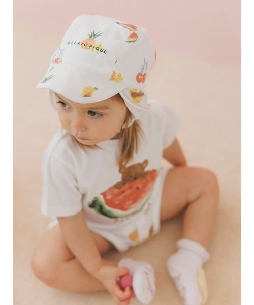 gelato pique Kids＆Baby(gelato pique Kids＆Baby)/【接触冷感】【BABY】フルーツアニマルワンポイントTシャツ/img02