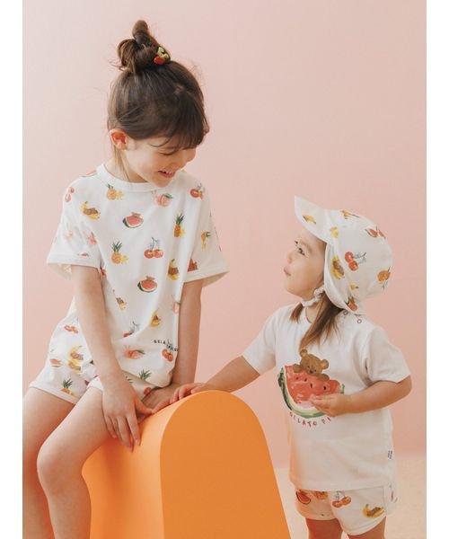 gelato pique Kids＆Baby(gelato pique Kids＆Baby)/【接触冷感】【BABY】フルーツアニマルワンポイントTシャツ/img03