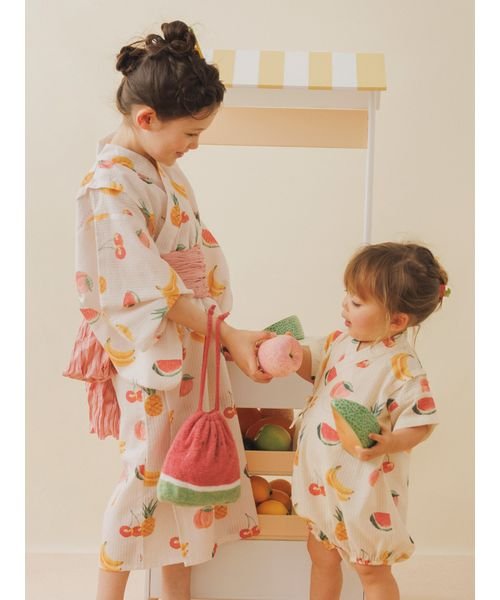 gelato pique Kids＆Baby(gelato pique Kids＆Baby)/【BABY】フルーツ柄甚平オール/img02