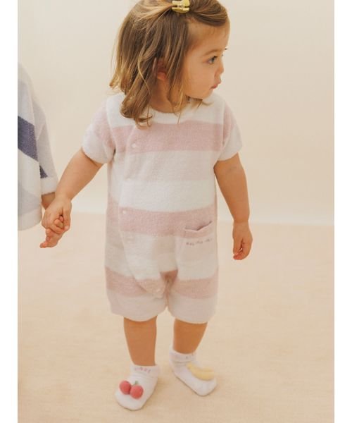 gelato pique Kids＆Baby(gelato pique Kids＆Baby)/【BABY】スムーズィー3ボーダーロンパース/img01