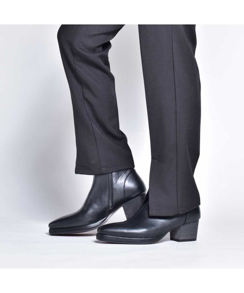 SVEC(シュベック)/ブーツ ヒールブーツ メンズ ショートブーツ ジョッパーブーツ おしゃれ ハイヒール 革靴 皮靴 サイドジップ ドレスブーツ endevice エンデヴァイス/img12