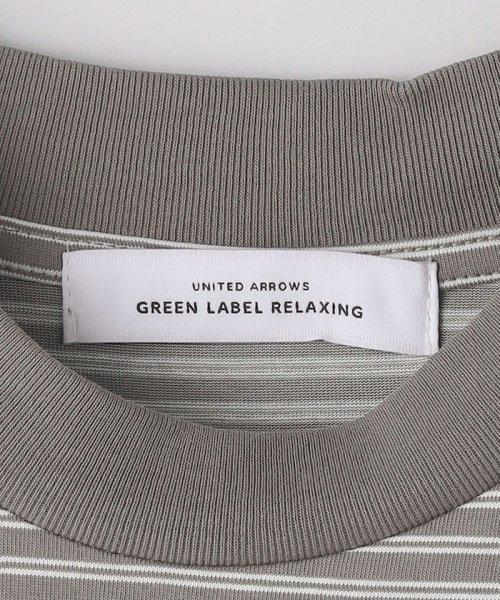 green label relaxing(グリーンレーベルリラクシング)/A+ COOL ボーダー ビズ クルーネック Tシャツ －接触冷感・吸水速乾－/img15