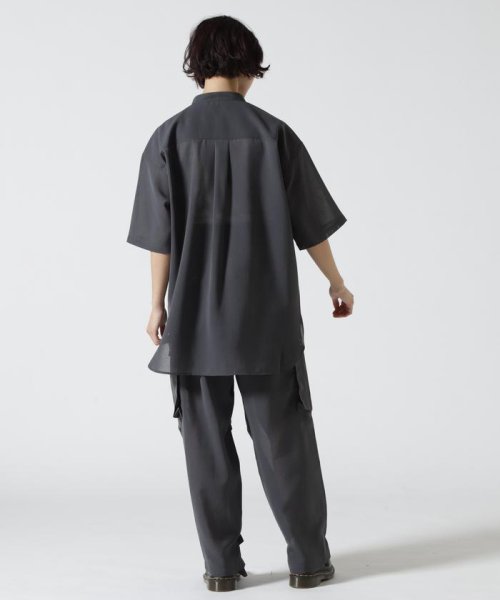 Schott(ショット)/Women's/xRUMBLE RED/ランブルレッド/SLUB CHIFFON WORK POCKET SHIRT/スラブシフォン シャツ/img12