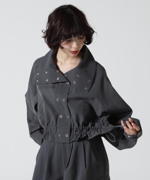 Schott(ショット)/Women's/×RUMBLE RED/ランブルレッド/SLUB CHIFFON TRACK JACKET/スラブシフォントラックジャケット/img17