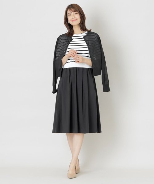 TO BE CHIC(L SIZE)(トゥービーシック Lサイズ)/【L】レーヨンナイロンニットドッキング ワンピース/img02