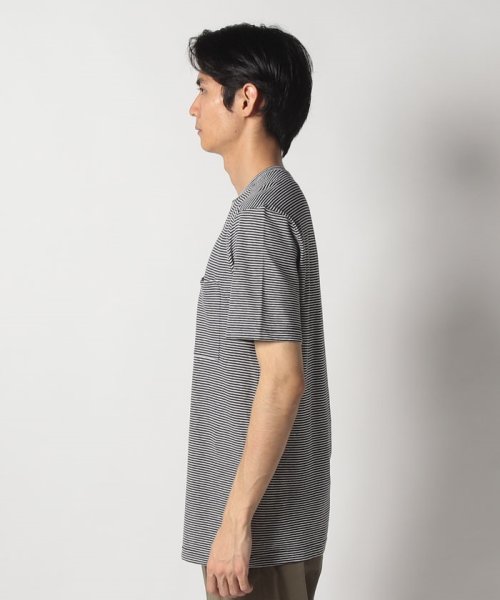 BENETTON (mens)(ベネトン（メンズ）)/クルーネック胸ポケット先染めストライプ半袖Tシャツ・カットソー/img06