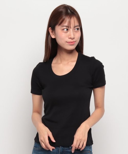 BENETTON (women)(ベネトン（レディース）)/ロゴ刺繍入りUネック半袖Tシャツ・カットソー/img38