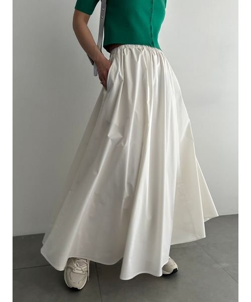 eco 撥水ギャザーフレアスカート 予めご了承ください