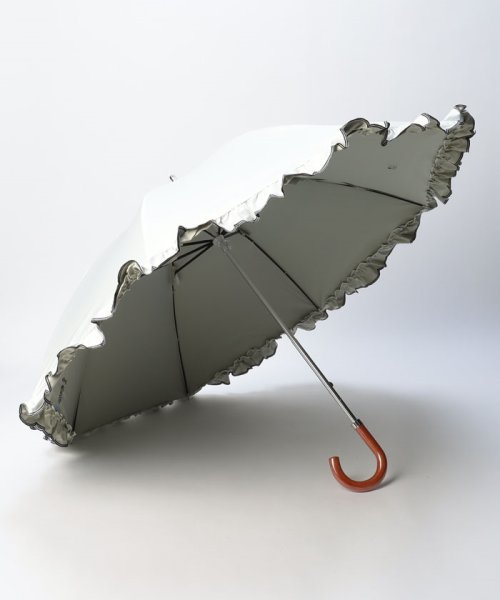 POLO RALPH LAUREN(umbrella)(ポロラルフローレン（傘）)/【WEB限定】日傘 ワンポイントポロベア刺繍×フリル 1級遮光 長傘/img04