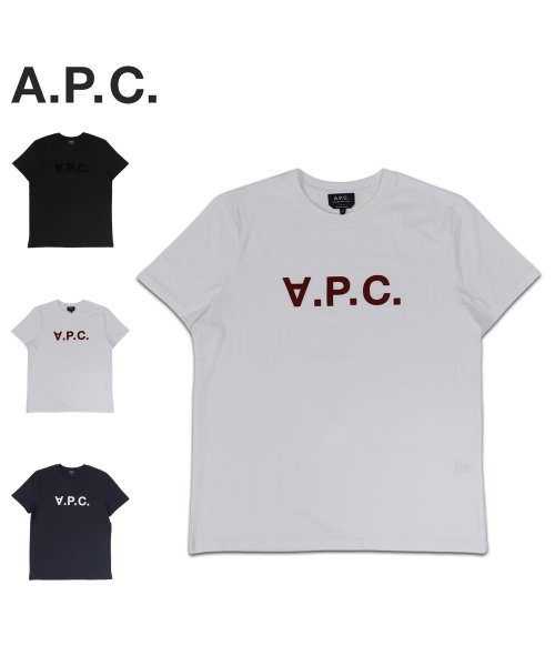 A.P.C.(アーペーセー)/A.P.C. アーペーセー Tシャツ 半袖 メンズ V.P.C. H ブラック ベージュ ダーク ネイビー 黒 COBQX－H26943/img01