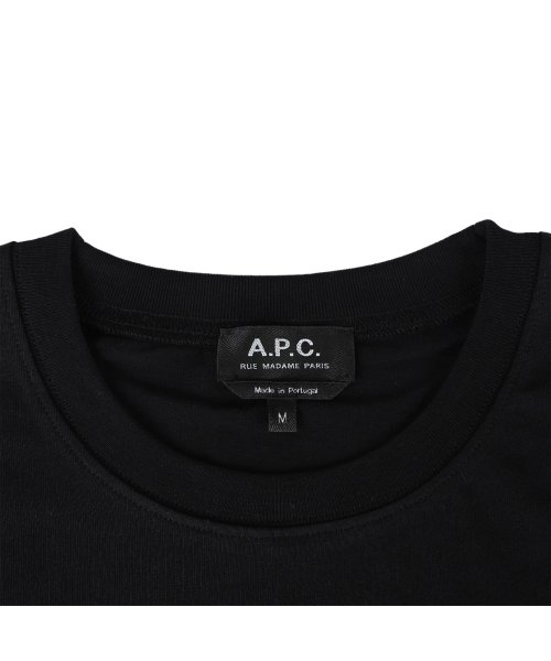 A.P.C.(アーペーセー)/A.P.C. アーペーセー Tシャツ 半袖 メンズ Kyle COEIO ブラック ホワイト 黒 白 COEIO－H26929/img04