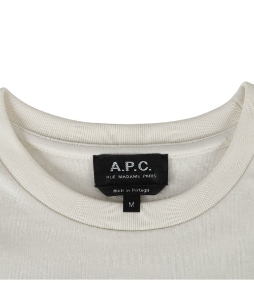 A.P.C.(アーペーセー)/A.P.C. アーペーセー Tシャツ 半袖 メンズ ISAAC オフ ホワイト ダーク ネイビー COEZC－H26327/img04