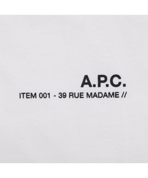 A.P.C.(アーペーセー)/A.P.C. アーペーセー Tシャツ 半袖 メンズ ITEM ホワイト 白 COFBT－H26904/img07