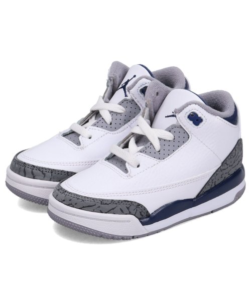 NIKE(ナイキ)/ NIKE JORDAN 3 RETRO TD ナイキ ジョーダン3 レトロ スニーカー ベビー キッズ ホワイト 白 DM0968－140/img09