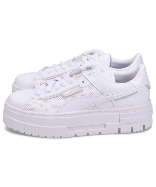 PUMA(PUMA)/PUMA プーマ スニーカー メイズ クラッシュド レザー レディース 厚底 MAYZE CRASHED LEATHER WNS ホワイト 白 396011－0/img03