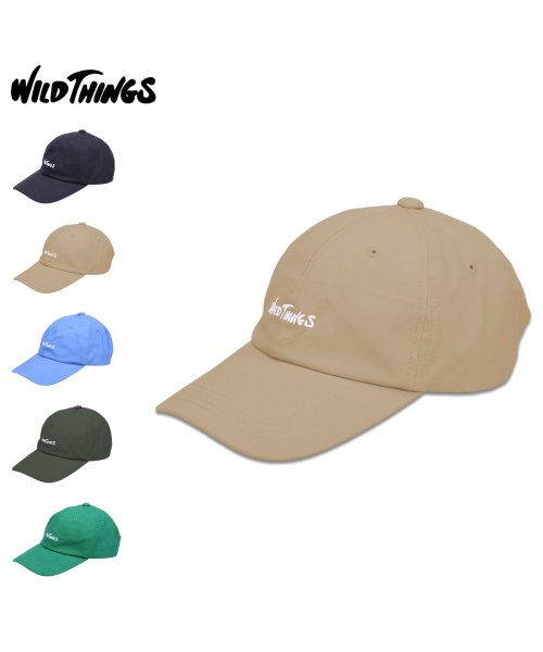 WILD THINGS(ワイルド シングス)/WILD THINGS ワイルドシングス キャップ 帽子 ロゴ メンズ レディース LOGO CAP ブラック ベージュ ブラウン グリーン 黒 WT24065/img01