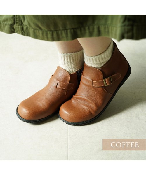 Joy Walker Plus(ジョイウォーカープラス)/Joy Walker Plus ジョイウォーカープラス ショートブーツ ベルト レディース 低反発 SHORT BOOTS ブラック ブラウン ダークブラウン /img11