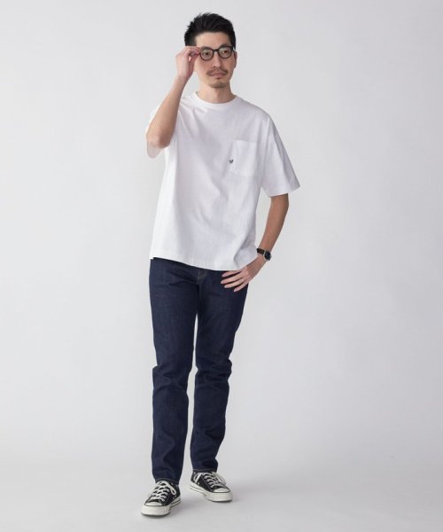 SHIPS MEN(シップス　メン)/*SHIPS:〈汗染み防止加工〉ワンポイント ロゴ ビッグシルエット ヘビーウェイト Tシャツ/img03