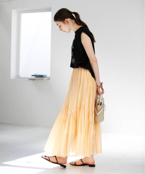 ボリュームティアードスカート 