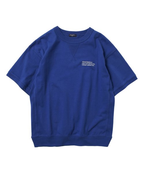 GLAZOS(グラソス)/USAコットン・スウェットライク刺繍半袖Tシャツ/img08