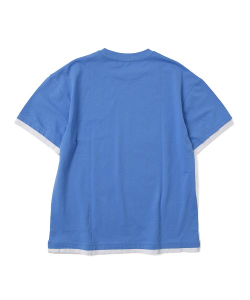 GLAZOS(グラソス)/ワンポイントロゴ裾レイヤード半袖Tシャツ/img10