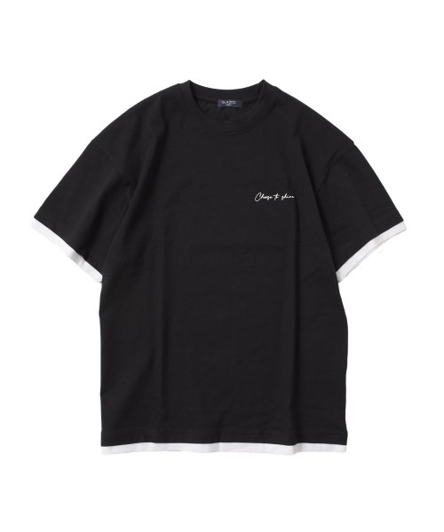 GLAZOS(グラソス)/ワンポイントロゴ裾レイヤード半袖Tシャツ/img17