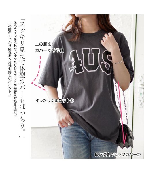 GOLD JAPAN(ゴールドジャパン)/大きいサイズ レディース ビッグサイズ オーバーサイズロゴTシャツ/img03