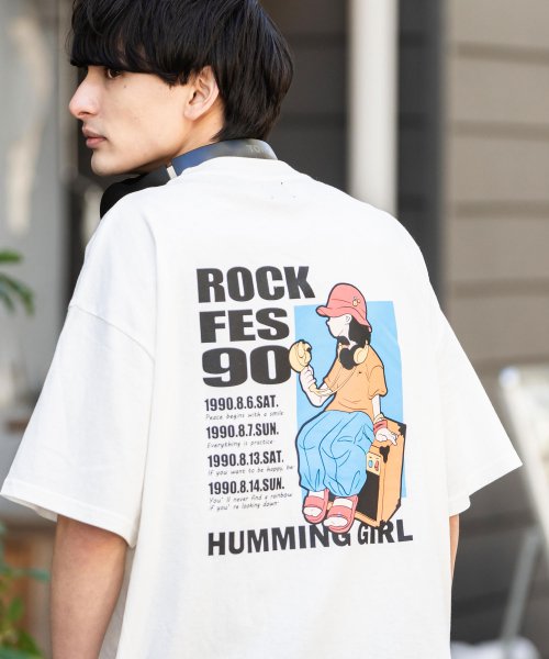 Rocky Monroe(ロッキーモンロー)/プリントTシャツ 半袖 バックプリント メンズ レディース カットソー クルーネック グラフィック オーバーサイズ ビッグシルエット シンプル キレイめ カジュ/img03