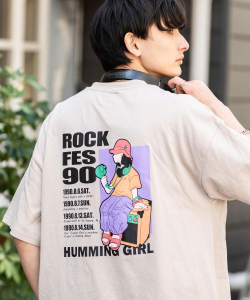 Rocky Monroe(ロッキーモンロー)/プリントTシャツ 半袖 バックプリント メンズ レディース カットソー クルーネック グラフィック オーバーサイズ ビッグシルエット シンプル キレイめ カジュ/img10