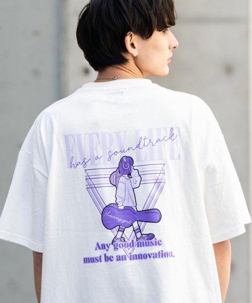 Rocky Monroe(ロッキーモンロー)/プリントTシャツ 半袖 バックプリント メンズ レディース カットソー クルーネック グラフィック オーバーサイズ ビッグシルエット シンプル キレイめ カジュ/img13