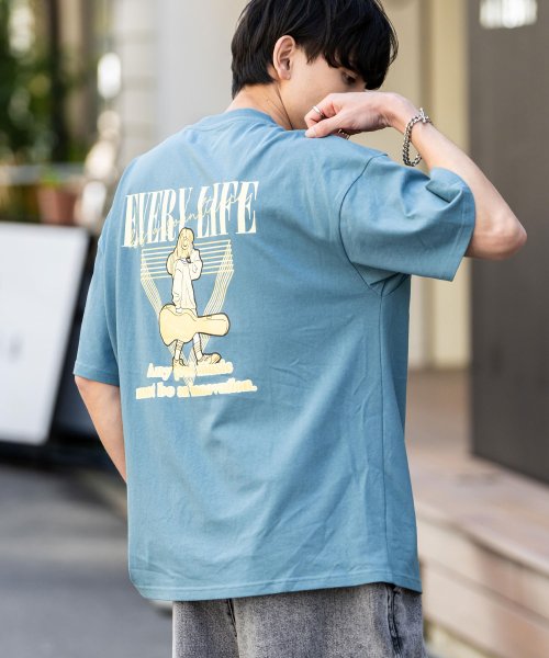 Rocky Monroe(ロッキーモンロー)/プリントTシャツ 半袖 バックプリント メンズ レディース カットソー クルーネック グラフィック オーバーサイズ ビッグシルエット シンプル キレイめ カジュ/img18