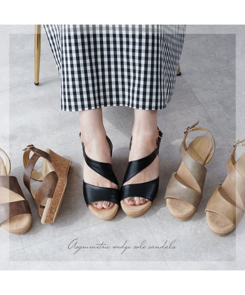 サンダル レディース ウエッジソール 厚底 6.5cmヒール 美脚 靴 歩きやすい おしゃれ ふかふか 極厚クッションインソール 軽量 軽い 楽ちん 疲れにくい 人気・おすすめ｜省スペース設計・旅行向けにおすすめ お得商品 プライバシー配送 国内発送・安心販売体制