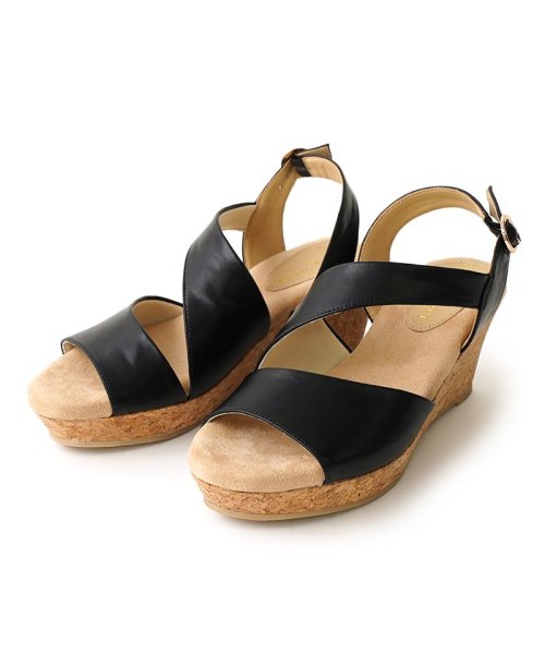 サンダル レディース ウエッジソール 厚底 6.5cmヒール 美脚 靴 歩きやすい おしゃれ ふかふか 極厚クッションインソール 軽量 軽い 楽ちん 疲れにくい 人気・おすすめ｜省スペース設計・旅行向けにおすすめ お得商品 プライバシー配送 国内発送・安心販売体制