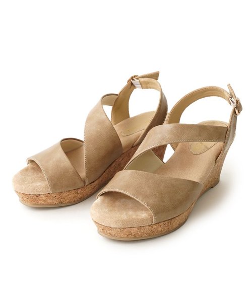 サンダル レディース ウエッジソール 厚底 6.5cmヒール 美脚 靴 歩きやすい おしゃれ ふかふか 極厚クッションインソール 軽量 軽い 楽ちん 疲れにくい 人気・おすすめ｜省スペース設計・旅行向けにおすすめ お得商品 プライバシー配送 国内発送・安心販売体制