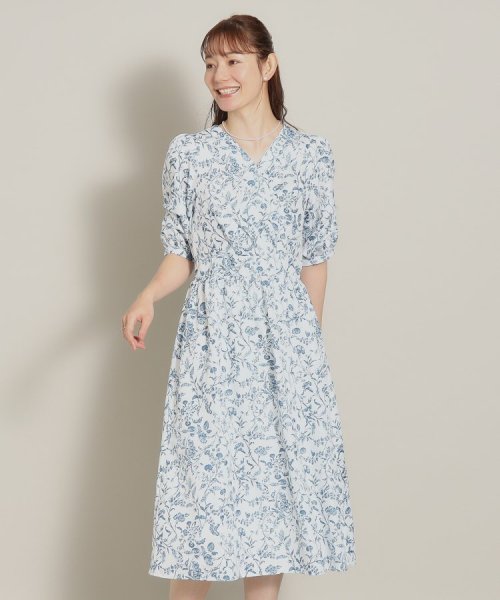 【肌触りさらり／後ろウエストゴム】トワルドジュイ柄ワンピース 人気・おすすめ｜売れ筋商品・話題商品におすすめ コスパ重視 安心配送 スピーディーにお届け