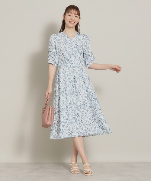 【肌触りさらり／後ろウエストゴム】トワルドジュイ柄ワンピース 人気・おすすめ｜売れ筋商品・話題商品におすすめ コスパ重視 安心配送 スピーディーにお届け