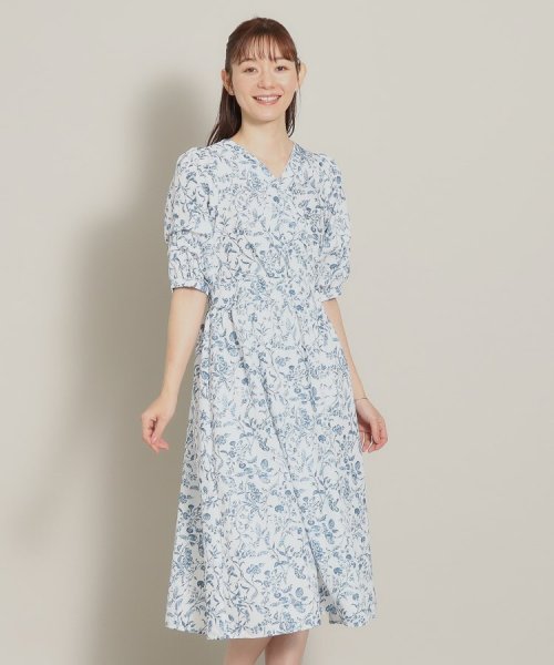 【肌触りさらり／後ろウエストゴム】トワルドジュイ柄ワンピース 人気・おすすめ｜売れ筋商品・話題商品におすすめ コスパ重視 安心配送 スピーディーにお届け